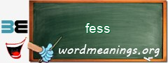 WordMeaning blackboard for fess